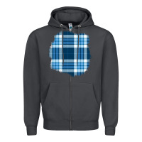 Smoke Winter Tartan Patch Zipper Hoodie - BundleAndBundleShop