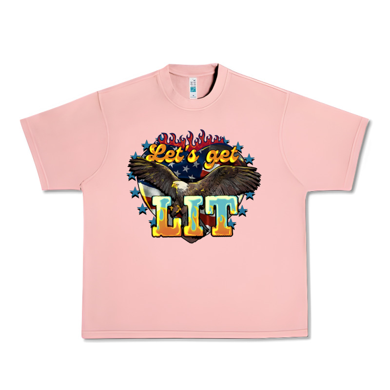 Lets Get Lit America Eagle Urban Heavy Tee by NancyCooperArtShop | Teevron