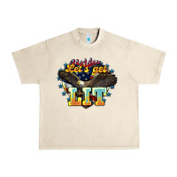 Sandshell lets get lit america eagle Urban Heavy Tee - NancyCooperArtShop