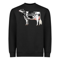 Black Holstein Dairy Cow Heavyweight Sweatshirt - LillyAllenDesigns