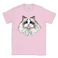 Bubblegum Pink Ragdoll Face Cat Classic Tee - LillyAllenDesigns