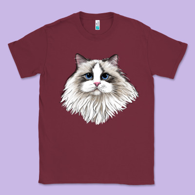 Ragdoll Face Cat Classic Tee Designed By Lillyallendesigns