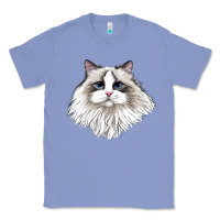 Colony Blue Ragdoll Face Cat Classic Tee - LillyAllenDesigns