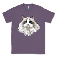 Lavender Ragdoll Face Cat Classic Tee - LillyAllenDesigns