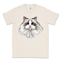 Natural Ragdoll Face Cat Classic Tee - LillyAllenDesigns