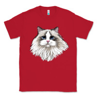 Red Ragdoll Face Cat Classic Tee - LillyAllenDesigns