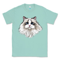 Seafoam Ragdoll Face Cat Classic Tee - LillyAllenDesigns