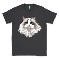 Smoke Ragdoll Face Cat Classic Tee - LillyAllenDesigns