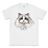 White Ragdoll Face Cat Classic Tee - LillyAllenDesigns