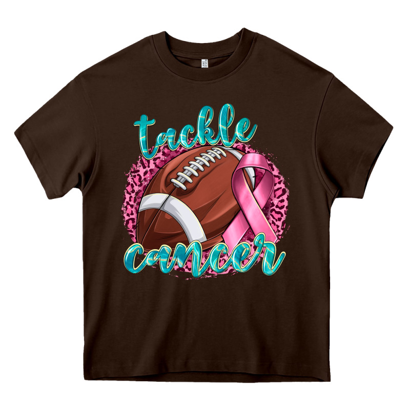 Tackle Cancer Football Heavy Core Tee by texasbilliewilder | Teevron