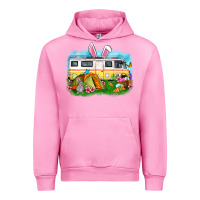 Fuchsia Pink Easter Day camper Urban Hoodie - OliviaCreatesArt
