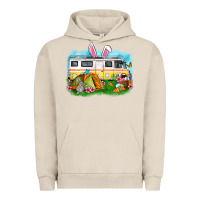Pigment French Oak Easter Day camper Urban Hoodie - OliviaCreatesArt