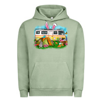 Pigment Oil Green Easter Day camper Urban Hoodie - OliviaCreatesArt