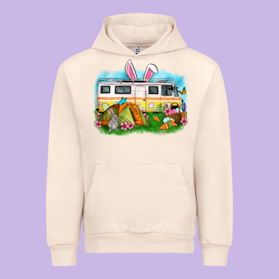Easter Day Camper Urban Hoodie Designed By Oliviacreatesart