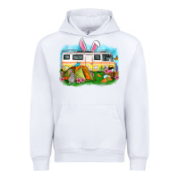 White Easter Day camper Urban Hoodie - OliviaCreatesArt