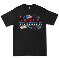 Black American Teacher 4th of July Premium Tee - CowGirlArtShop