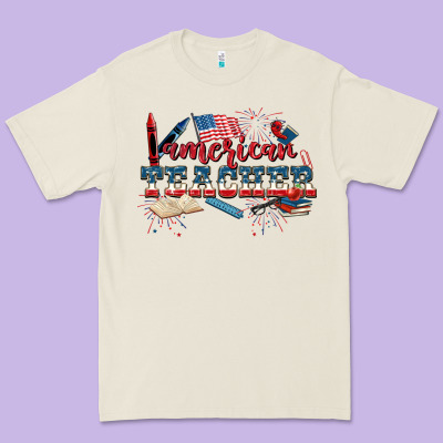 American Teacher 4th Of July Premium Tee Designed By Cowgirlartshop