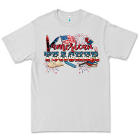 Dove Grey American Teacher 4th of July Premium Tee - CowGirlArtShop