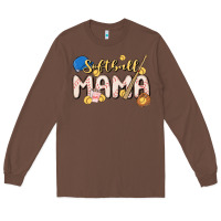 Chestnut softball MAMA Long Sleeve Tee - MaliasSmallBusiness