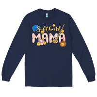 Navy softball MAMA Long Sleeve Tee - MaliasSmallBusiness