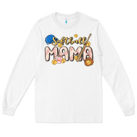 White softball MAMA Long Sleeve Tee - MaliasSmallBusiness