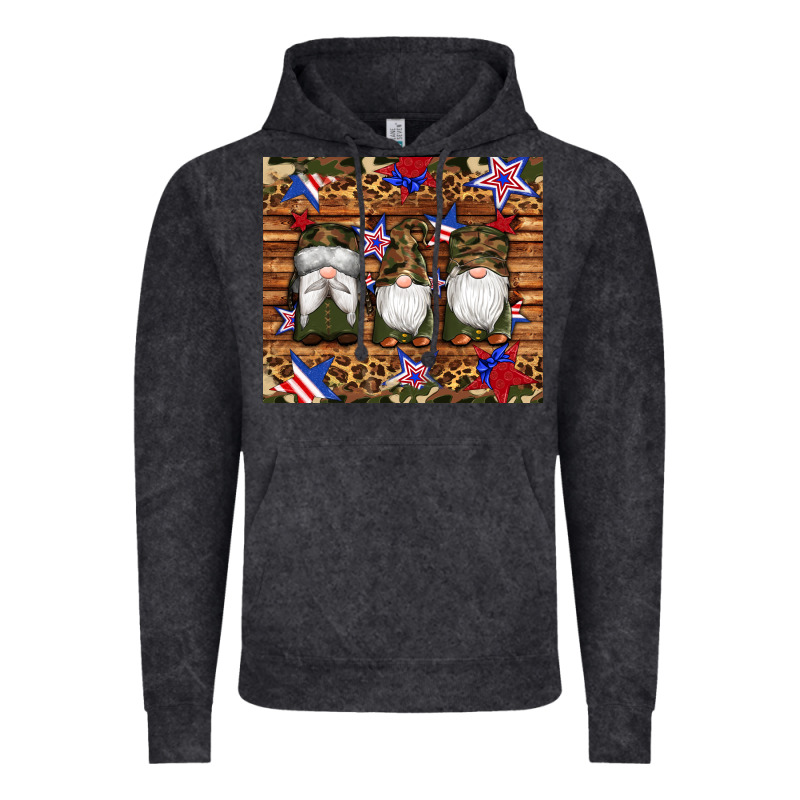 Camouflage Gnomes American Flag Star Leopard Vintage Hoodie by Artiststas | Teevron