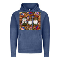 Vintage Denim camouflage gnomes american flag star leopard Vintage Hoodie - Artiststas