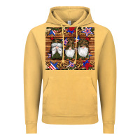 Vintage Mustard camouflage gnomes american flag star leopard Vintage Hoodie - Artiststas