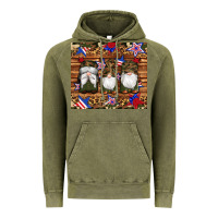 Vintage Olive camouflage gnomes american flag star leopard Vintage Hoodie - Artiststas