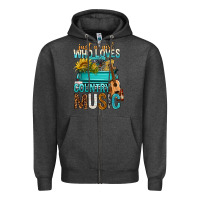 Charcoal Heather Just A Girl Who Loves Country Music Zipper Hoodie - BundleAndBundleShop