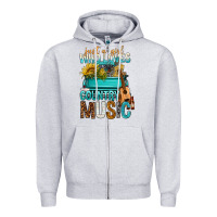 Heather Grey Just A Girl Who Loves Country Music Zipper Hoodie - BundleAndBundleShop
