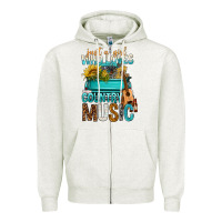 Oatmeal Heather Just A Girl Who Loves Country Music Zipper Hoodie - BundleAndBundleShop