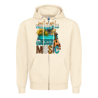 Sandshell Just A Girl Who Loves Country Music Zipper Hoodie - BundleAndBundleShop