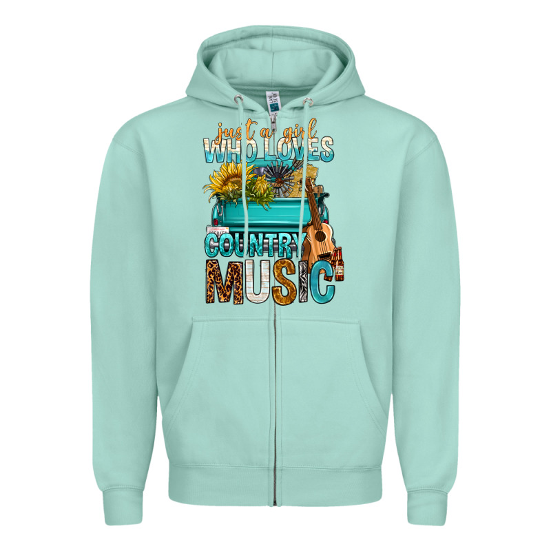 Just A Girl Who Loves Country Music Zipper Hoodie by BundleAndBundleShop | Teevron