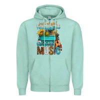Seafoam Just A Girl Who Loves Country Music Zipper Hoodie - BundleAndBundleShop