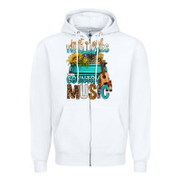 White Just A Girl Who Loves Country Music Zipper Hoodie - BundleAndBundleShop