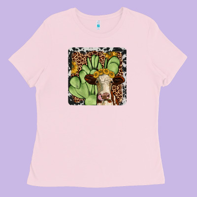 Cactus Hereford Coaster Ladies Tee Designed By Jahusdesignshop