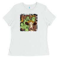 White cactus hereford coaster Ladies Tee - JahusDesignShop