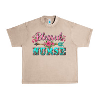French Oak western blessed nurse pink floral arrow Urban Heavy Tee - BarkalooDesign