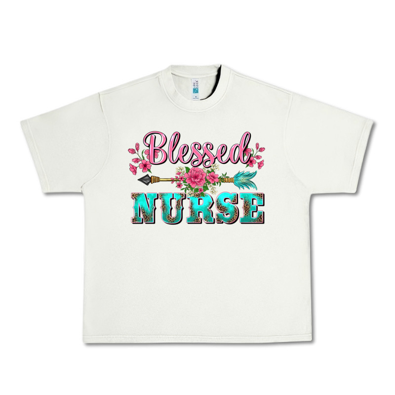 Western Blessed Nurse Pink Floral Arrow Urban Heavy Tee by BarkalooDesign | Teevron