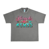 Tornado western blessed nurse pink floral arrow Urban Heavy Tee - BarkalooDesign