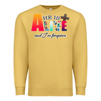 Antique Gold He is Alive Premium Sweatshirt - Bettercallsaul