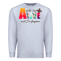 Heather Grey He is Alive Premium Sweatshirt - Bettercallsaul