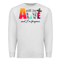 Oatmeal Heather He is Alive Premium Sweatshirt - Bettercallsaul