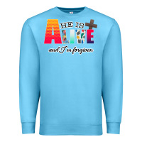 Ocean Blue He is Alive Premium Sweatshirt - Bettercallsaul