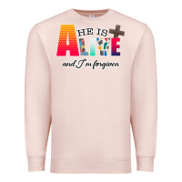 Pale Pink He is Alive Premium Sweatshirt - Bettercallsaul