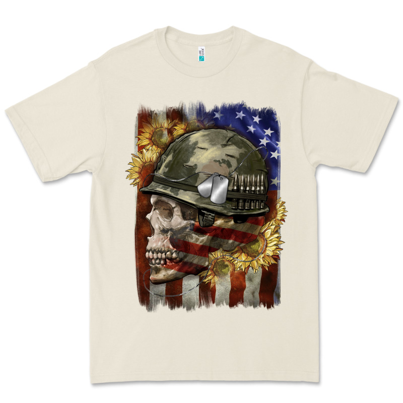 Army Skull 4th Of July Premium Tee by CowGirlArtShop | Teevron