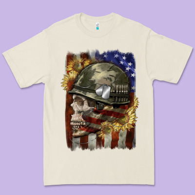 Army Skull 4th Of July Premium Tee Designed By Cowgirlartshop