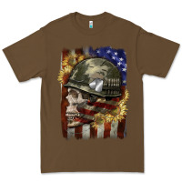 Cacao Army skull 4th of july Premium Tee - CowGirlArtShop