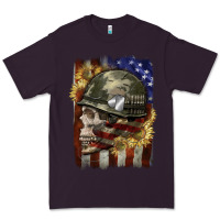 Plum Army skull 4th of july Premium Tee - CowGirlArtShop